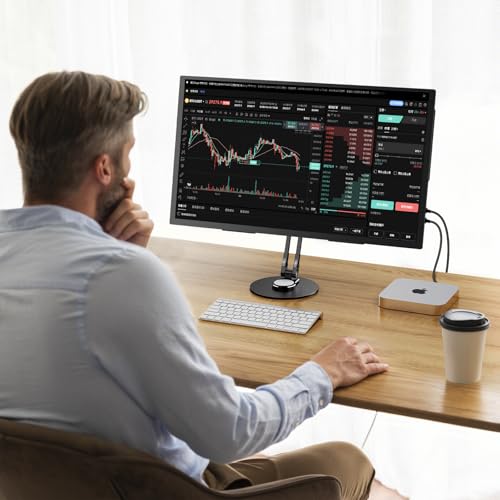 UPERFECT 75mm VESA Mount Stand, Foldable Portable Monitor Stand | Supports 15.6–17.3" Portable Monitors, 75×75mm VESA Mount, Foldable Tabletop Design, Lay Flat Mobile Display Arm Stand - size: 17.3 inch
