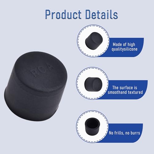 10 PCS RCA Port Anti-dust Plugs, Silicone Covers Caps Stoppers, Port Protector for Desktops Amplifiers DVD TV etc, ID; 0.31" - size: RCA/Black/10 PCS