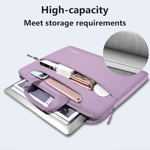 Hseok Laptop Shoulder Bag 13 13.3 14 Inch Case Compatible with MacBook Pro/Neo 14" M5/M4/M3/M2/M1,Mac Air/pro/Neo 13" and Most 13 13.3 14 Notebooks,Spill-Resistant Briefcase,Purple - color: Purple, size: 13-13.5 inch