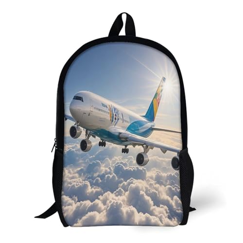 17-Inch Laptop Backpack Water-Resistant Airplane Daypack with Shoulder Strap Lightweight Casual Rucksack for Travel Commuter Hiking Outdoor Activities 20l Black
