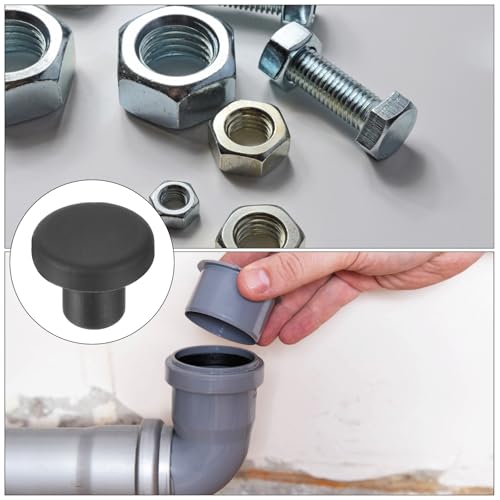 uxcell High Temp Silicone Plug Mount Dia 8mm/0.31 inch t Shaped Rubber Stopper Hole Plugs for Powder Coating Plating Waterproof Plugs Sealing Plugs Black Pack of 12(OD 15mm) - size: 8x15mm