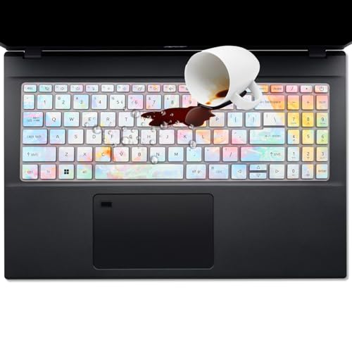 Keyboard Cover for Acer Aspire 3 A315-24P-R7VH A315-24PT A315-510, Aspire 5 A515-58GM/58M/58MT/58PT A515-57G A515-57G-58R7/53T2/56UV/51WN A515-57-73L5/75RH 15.6" (Not Fit A515-46~A515-56)-Dazzle - color: Color