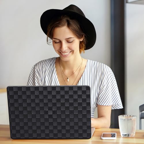 for MacBook Neo Case 13-Inch,Checkerd Print,Leather Textured | Logo Cutout,Keyboard Skin, Anti-Fingerprint, Anti-Scratch, Slim, Lightweight, Black - color: Checkerboard Black