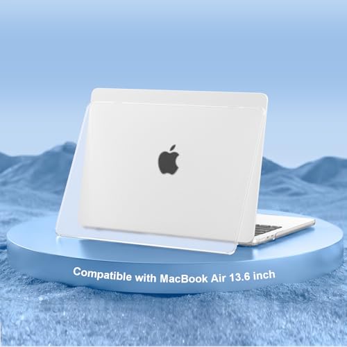 MOSISO Compatible with MacBook Air 13 inch Case M5 2026 M4 M3 M2 2025-2022 A3449 A3240 A3113 A2681, Seamlessly Closes Anti-Crack&Anti-Fingerprints Hard Shell for MacBook Air 13.6 Case, Frost Clear - color: Frost Clear