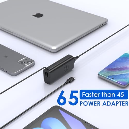 DECSZDY Replacement for Dell Laptop Charger 65W USB-C;Compatible with All Dell Computer 65 Watt USB Type C Power Adapter