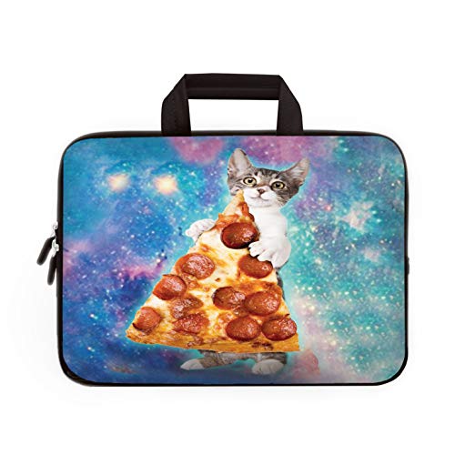 14 15 15.4 15.6 inch Laptop Handle Bag Computer Protect Case Pouch Holder Notebook Sleeve Neoprene Cover Soft Carrying Travel Case for Dell Lenovo Toshiba HP Chromebook ASUS Acer(Pizza Cat) - color: Pizza Cat