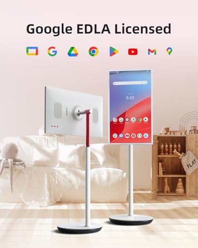 KTC MEGAPAD 32" 4K UHD Smart Portable TV, Google EDLA Certified, Touch Screen Portable Monitor, 8G RAM+128G Storage, 9500mAh Battery, Dual 6W Speakers, Full Swivel Rotation, Remote Control, A32Q7 Pro - size: 32 inch