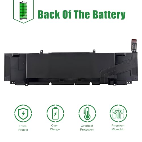 XG4K6 CPX-F8CPG Laptop Battery Replacement for XPS 9700 9710 9720 9730 Precision 5750 5760 5770 Series Notebook 001RR3 01RR3 0F8CPG F8CPG Black 11.4V 97Wh 8071mAh - size: 13.2*5.2*1.2inch XG4K6