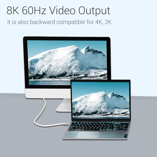 USB4 Cable 1 FT 2 Packs, 240W Fast Charging USB C to USB C Short Cord | 40Gbps High Speed Data Transfer, 8K Video Monitor Dual 4K Display, Braided, Compatible for Thunderbolt 4, 3, iPhone 16 15 - size: 1 ft