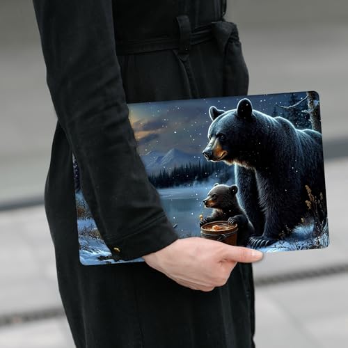Laptop Skin Sticker Decal 12" 13" 13.3" 14" 15" 15.6",Waterproof Scratch Resistant Vinyl,Reusable Easy to Apply,for MacBook HP Dell Notebooks Netbooks Laptop,2 Wrist Pads,Cute Bear Forest - color: Cute Bear Forest
