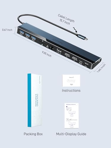 NewQ USB C Docking Station with Dual HDMI 4K, 100W PD-in, 12-in-1 Laptop Dock for Windows, MacBook, Chromebook - style: without charger