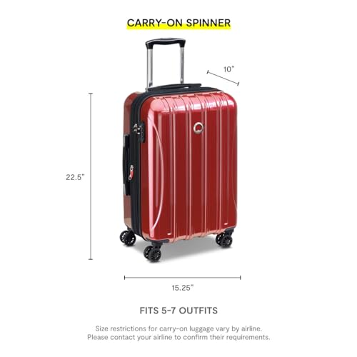 DELSEY PARIS Helium Aero Hardside Expandable Luggage with Spinner Wheels, Metallic Green, Carry-On Plus 21 Inch - color: Metallic Green, size: Carry-On Plus 21 Inch