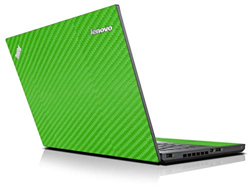 LidStyles Vinyl Protection Skin Kit Decal Sticker Compatible with Lenovo Thinkpad T440p (Green Carbon Fiber) - color: Green Carbon Fiber