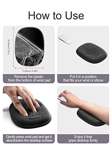 Vaydeer 2Pcs Cloud Elbow Pads, Desk Arm Rest Support, Soft Memory Foam Wrist Rest, Ergonomic Cushion Carpal Tunnel Pain Relief Gel Mouse Pillow for Computer Laptop Office Gaming Car Chair Accessory