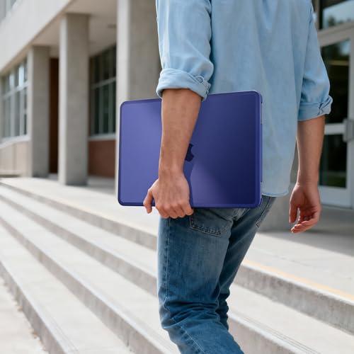 BlueSwan for MacBook Neo Case 13 inch 2026, Model A3404 A18 Pro Chip | Anti-Crack Rugged TPU Bumper, Anti-Scratch Hard Shell Protective Cover for MacBook Neo 13", Back to School Supplies - color: Frosted Indigo