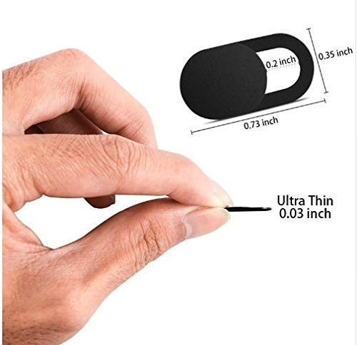 Ultra-Slim Laptop Camera Cover Slide | 0.03 Inch Thick | Upholds Digital Privacy | Compatible with Mobiles, Tablets, Desktops & Laptops | Classic Black - 3 Pack - style: Classic Black - 3 Pack