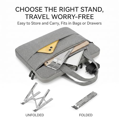 Ergonomic Laptop Stand, Plastic Laptop Riser, Portable and Adjustable Notebook Computer Holder Compatible,White - color: White