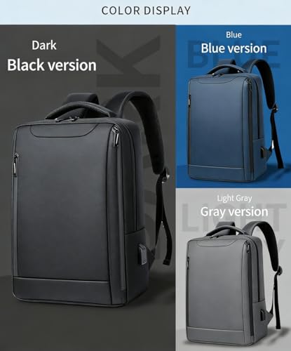 LINGYUE Business Laptop Backpack With USB Charging Port, Waterproof Durable Travel Backback For Men & Women, Anti-Scratch Computer Bag Fits 15.6 Inch, Ideal For Work, And School(Black)