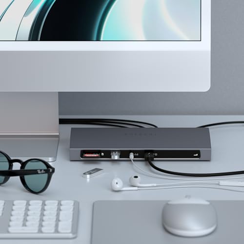 Satechi 11-in-1 Thunderbolt 4 Dock, 2X 4K/60Hz Displays, 3 USB-A 3.2 | 100W charging, 3 Thunderbolt, 3 USB-A 3.2, USB-A 2.0 ports, SD card reader, for MacBook Air/Pro, Mac, Windows