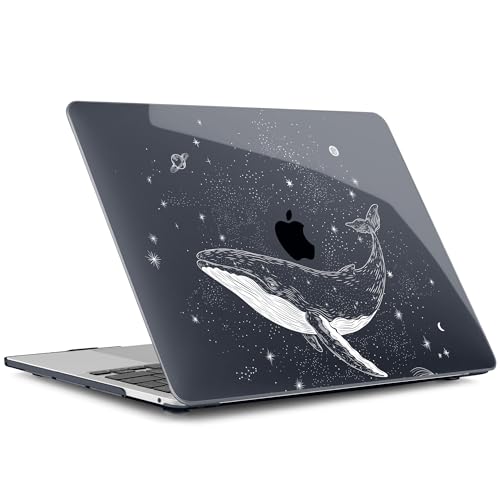 Batianda AstroGrid Case for MacBook Pro 13 inch 2020 2022, Cosmic Whale | Fits Model A2338 M2 M1 A2251 A2289,1.2mm Slim Lightweight Hard Shell Cover, Scratch Resistant,4-in-1 Accessories Bundle - color: Cosmic Whale