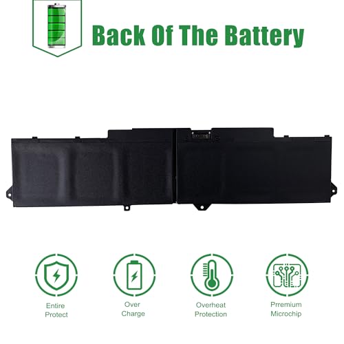 9JRV0 CPX-53XP7 97Wh Laptop Battery Replacement for Dell Latitude 5521 5531 Precision 3561 3571 3581 3591 Series Notebook 53XP7 053XP7 05RGW 005RGW Black 11.4V 8071mAh - size: 14.4*5.7*1.2inch 9JRV0