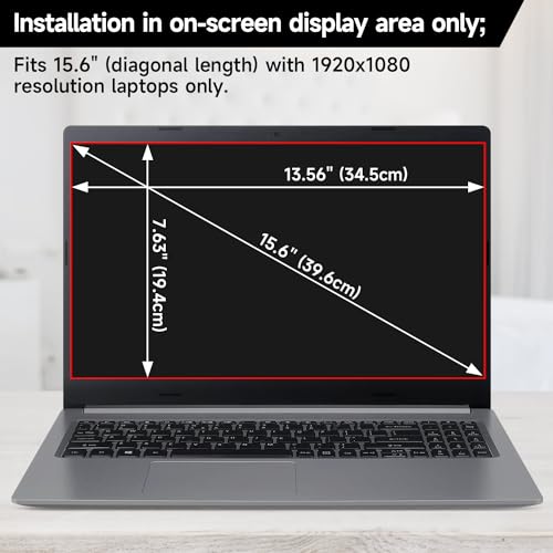 2 Pack Laptop Privacy Screen 15.6 Inch (1920x1080) Display, Anti Blue Light Glare Anti Scratch Computer Privacy Shield for 15.6" Hp Lenovo Dell Acer Asus Samsung Portable Monitor