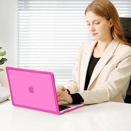 MOSISO Compatible with MacBook Air 13 inch Case M1 2018-2021, Rose Red | Reduces-Fingerprints with Soft TPU Bumper Shell&Keyboard Cover for MacBook Air 13.3 M1, 2021 2020 2019 2018 A2337 A2179 A1932 - color: Rose Red