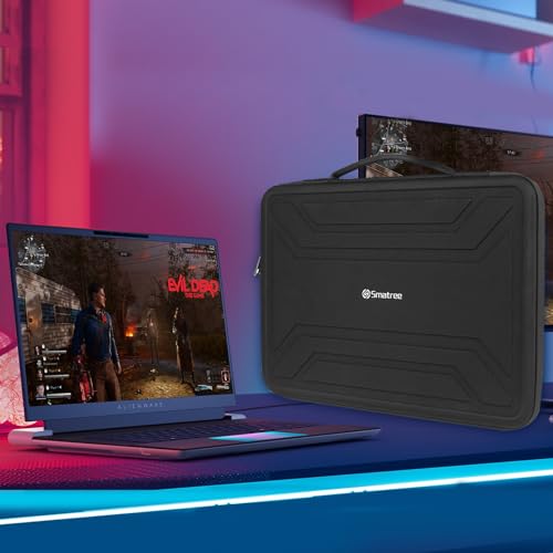 Smatree 16 inch Hard EVA Shell Case for Alienware 16 Area-51 Gaming Laptop | Compatible for Alienware 16 Area-51 Gaming Laptop, Alienware x16/m16 R1 Gaming Laptop (Not Fit with Alienware m16 R2) - color: Black-for 16 inch Alienware M16 R1