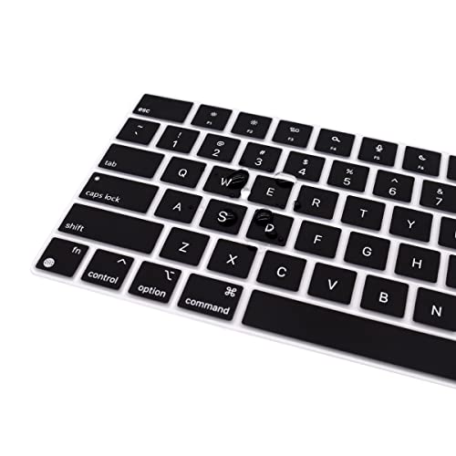 Se7enline Compatible with MacBook Keyboard Cover Skin for Mac Neo & Air 13/15 & Pro 14/16 inch (M5 M4 M3 M2 M1 A18 Pro) 2026/2025/2024/2023/2022/2021 Silicone Waterproof Dustproof Durable,Black - color: Black