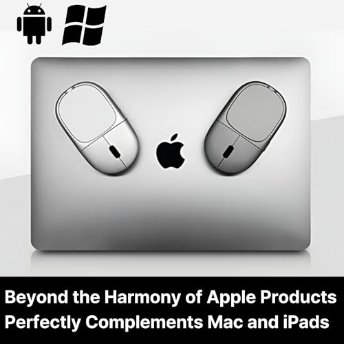Magnito – Magnetic Wireless Bluetooth Mouse for MacBook, iPad, Laptop, Windows, Chrome OS, Linux – Compact & Portable, Slim, Lightweight, Quiet Clicks – The Best Travel Mouse (Snow White) - color: White
