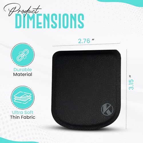 Ultra-Thin Portable Laptop Wrist Rest Pads (Onyx Black) - color: Onyx Black