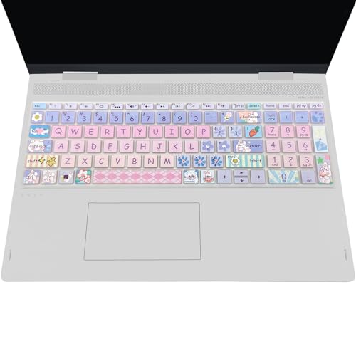 Cute Keyboard Cover for 15.6’’ HP Laptop 15-dw 15-dy 15-ef 15-da/db/bs 15-dy5033dx 15-dw0083wm 15-ef2126wm 15-da0014dx, Envy x360 15m-dr/ds 17-bs/bw, Pavilion 15-cs/cc, Cute Bunny - color: Cute Bunny