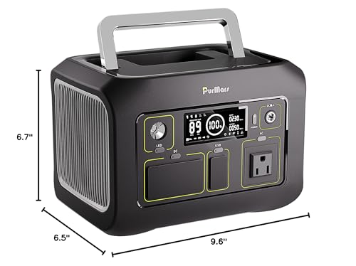 300W Portable Power Station (Peak 500W),LiFePO4 Solar Generator | 288Wh (90,000mAh)Portable Power Bank,110V Pure Sine Wave AC Outlet,Lifepo4 Battery,RV,Outdoor Camping,Traveling,Emergencies