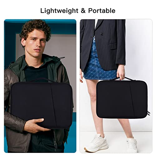 12-12.9 Inch Tablet Sleeve Bag for 12.4" Samsung Galaxy Tab S10+ S9+ Plus/S8+/S7+ Plus/S7 FE,13" iPad Air M4 M3 M2/iPad Pro M5 M4/Pro 12.9"/Microsoft Surface Go 2 12.4"/Pro 11 10 Carrying Case-Black - color: Black, size: 12.9 Inch