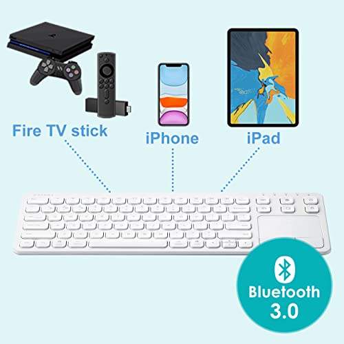 SANWA 3 in 1 Wireless Handheld Mouse + Bluetooth Touchpad Keyboard Set, Presentation Clicker, Remote Air Mouse with Scroll, Portable Finger Mice, Rechargeable Trackpad for Mac, PC, Laptop, Phone, Tabl