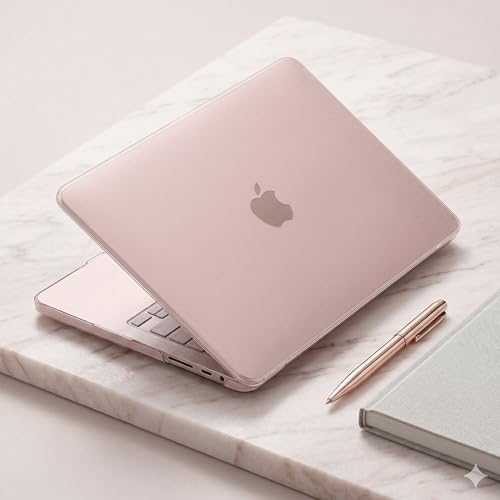 Batianda CrystalMist Case for MacBook Neo 13 Inch 2026, Frosted Blush | 4-in-1 Bundle Official Color Matched, Frosted Translucent Shell, Anti-Fingerprint Matte Finish, Slim Lightweight Protection - color: Matte Blush