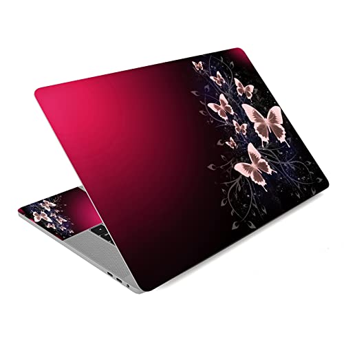 Laptop Stickers Decal,12 13 14 15 15.6 inches Netbook Laptop Skin Sticker Reusable Protector Cover Case for Toshiba Hp Samsung Dell Apple Acer Leonovo Sony Asus Laptop Notebook (Butterflies 1) - color: Butterflies 1
