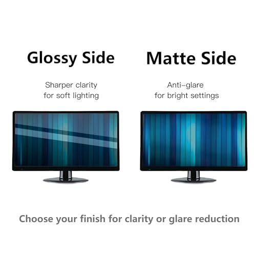 23.8 Inch Computer Privacy Screen Shield for 16:9 Widescreen Desktop | Anti-Glare Blue Light Privacy Filter; Anti Spy Screen Protector Film