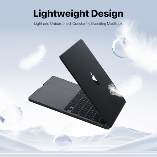 Macaset for MacBook Air 13 inch Case | M5 M4 M3 M2 | 2026–2022 | Precision Fit | Durable Hard Shell | Micro-Clip Closure | Scratch & Fingerprint Resistant - color: Frosted Black