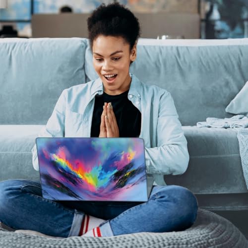 SUPERDANT Colorful Snow-Covered Mountains Laptop Skin Laptop Sticker PVC Computer Stickers Dustproof Waterproof Art Decal Protector 12" 13" 13.3" 14" 15" 15.4" 15.6" Notebook Art Decal Protector Blue - color: Blue