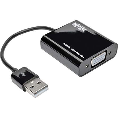 TRIPP LITE Eaton USB to VGA Adapter Multi Monitor External Video Converter, Built-in USB Type-A 2.0 Cable, 1080p @ 60Hz -Windows, Mac & Ubuntu Compatible, 3-Year Warranty (U244-001-VGA) - style: VGA w/ Built-in Cable