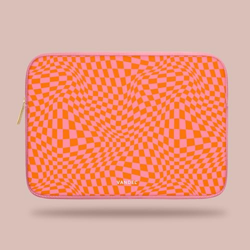 Vandel Slim MacBook Pro 14 inch Laptop Sleeve, Neoprene 14 Inch Apple MacBook Laptop Case Sleeve, Dell, HP Cover, Protective Asus, HP, Dell XPS Case, Computer Cover, Mac M1, M2, M3 Pouch - color: b. Pink Checker, size: 14 Inch