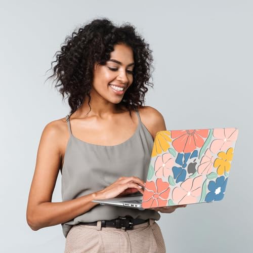 iCasso Compatible with MacBook Air 13 inch Case (Release 2010-2017 Older Version), Hard Shell Plastic Protective Case & Keyboard Cover Only for MacBook Air 13 Model A1369/A1466, Colorful Flower - color: ColorfulFlower-a