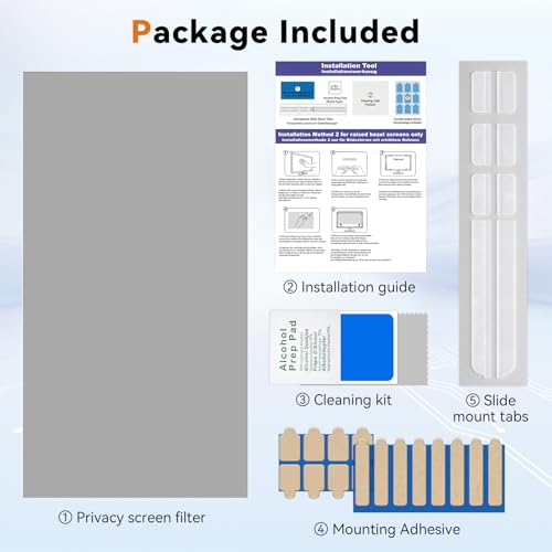 Mamol 21.5 Inch Computer Privacy Screen - Removable Anti Blue Light Glare Filter, Anti-Scratch Protective Film - size: 21.5'' Privacy Screen (16:9)