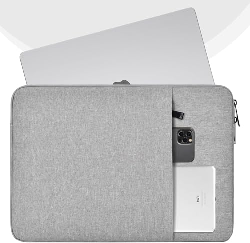17 inch Laptop Sleeve Case for HP 17.3 Laptop, Pavilion 17, Envy 17, ASUS Vivobook 17, Acer Chromebook 17, Dell Inspiron 17, Lenovo IdeaPad 17, Water-Resistant 17.3 Computer Carrying Bag(Grey) - color: Grey, size: 17.3 inch