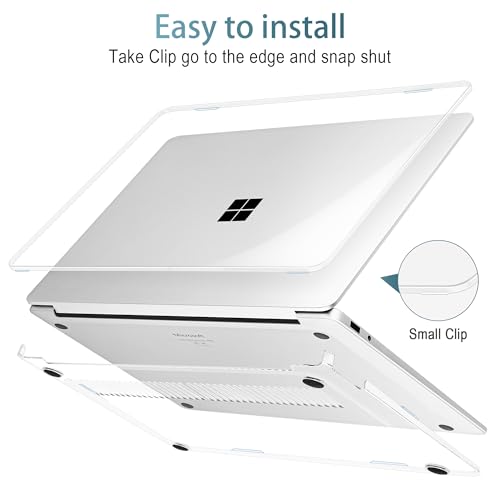 Mektron Clear Case for 2025 Microsoft Surface Laptop Windows 11 Copilot+ PC Surface Laptop 13 Inch Touchscreen Display Cover Fits Model 2095, Crystal Clear - color: Crystal Clear