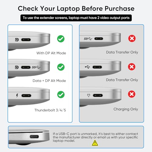 LXU 16" 1200P Laptop Screen Extender Monitor Portable | Detachable Triple Extended Monitor, Plug n Play for 12~16.5" Laptops, Black, S9G - size: 16" Screen Extender