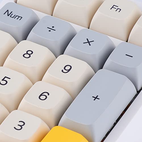 EPOMAKER TH21 21 Keys Hot Swap 2.4Ghz/Bluetooth 5.0/Wired Programmable RGB Mechanical Gaming Numpad with XDA Profile PBT Keycaps for Win/Mac (Geometry Grey, Gateron Pro Red)