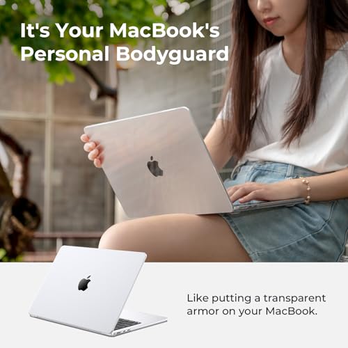 EooCoo Case Compatible with MacBook Air 13 inch M5 2026-2022 M4 M3 M2 A3449 A3240 A3113 A2681, Crystal Hard Shell Scratch Resistant Protective Cover for Mac Air 13.6 inch, Clear - color: Crystal Clear, size: Air 13.6-inch