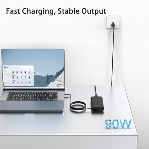 BAJ 90W USB C Laptop Charger Compatible with Dell XPS/Latitude/Precision | for Dell XPS 13 15 9360 9365 Latitude 3400 3500 5400 7420 7300 Precision 3540 Chromebook 3100 Power Cord